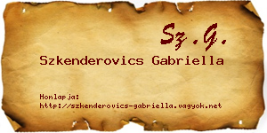 Szkenderovics Gabriella névjegykártya