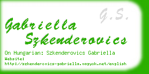 gabriella szkenderovics business card